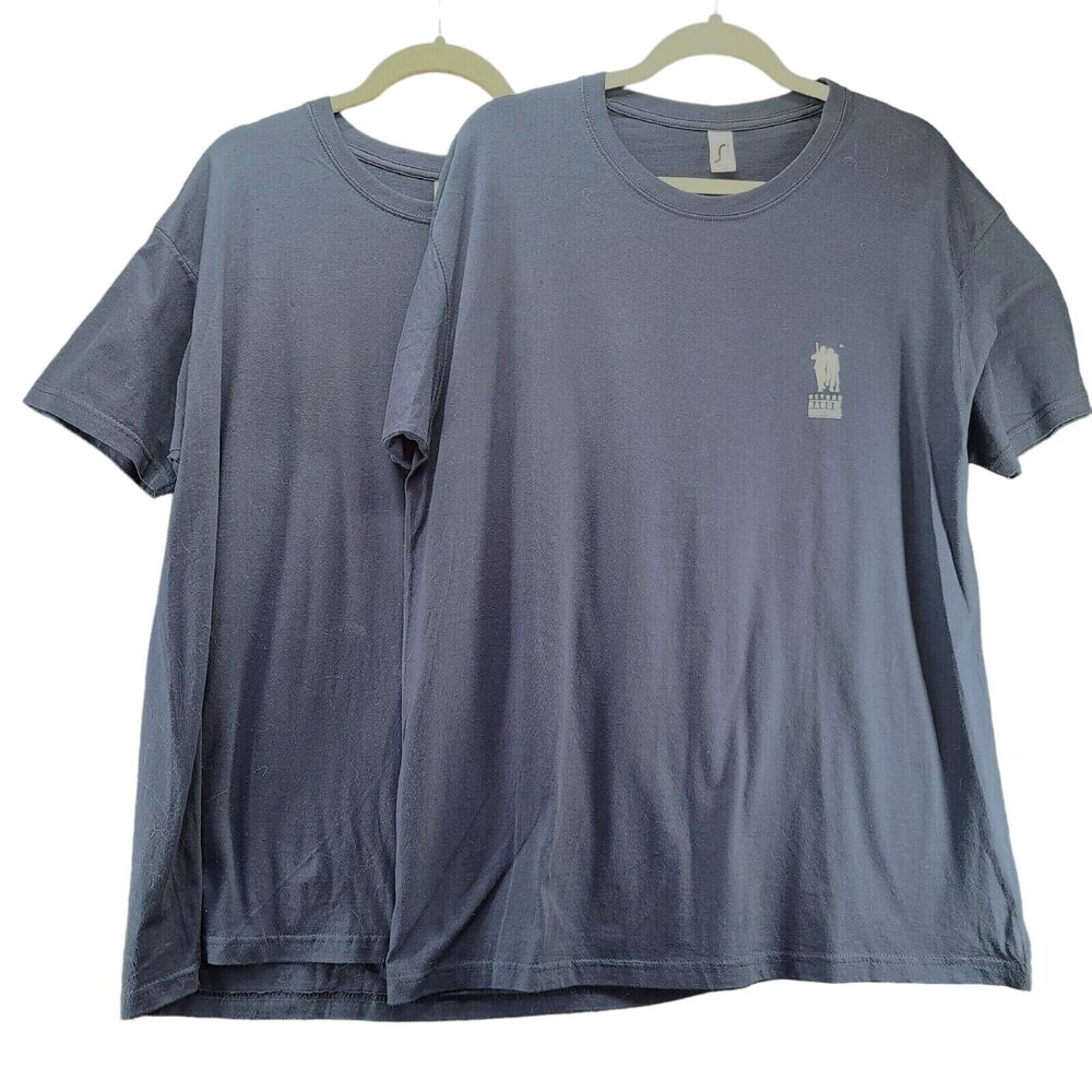 Lot Of Two Imperial Mens TShirt Blue Size XL 100% Cotton Short Sleeve Graphic